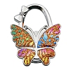 Glitter Butterfly Zinc Alloy Crystal Rhinestone Bag Hanger BAGH-F001-A23-1