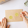 Gold Foil Paper Picture Stickers STIC-WH0030-003-5