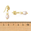 3 Pairs 3 Colors Natural Cultured Freshwater Pearl & Brass Cubic Zirconia Dangle Earrings EJEW-JE07265-6