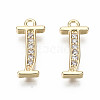 Brass Micro Pave Clear Cubic Zirconia Pendants KK-S360-053I-NF-2