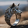 Wolf Zinc Alloy Finger Rings for Men PW-WG8046D-02-3