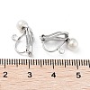 304 Stainless Steel Clip-on Earring Findings with Imitation Pearl Plastic Beaded STAS-H216-03A-P-3