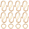 Beebeecraft 50Pcs Brass S Hook Clasps KK-BBC0008-85G-1