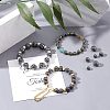 Electroplated Natural Lava Rock Beads G-NB0001-91B-2