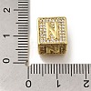 Brass Cubic Zirconia Beads KK-Q818-01N-G-3
