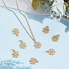 10Pcs Christmas Rack Plating Brass Pendants ZIRC-BBC0002-85-4