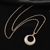 Brass Micro Pave Cubic Zirconia Pendant Necklaces for Women NJEW-U020-01G-01-2