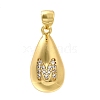 Rack Plating Brass Micro Pave Cubic Zirconia Pendants KK-L226-102G-M-1