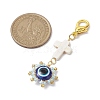 Evil Eye Glass & Resin Pendant Decoration HJEW-MZ00072-3