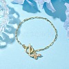 Brass Bee Charms Bracelets BJEW-JB10399-2