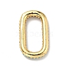 Rack Plating Brass Micro Pave Cubic Zirconia Linking Rings KK-D078-03G-03-3