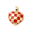 Rack Plating Brass Enamel Pendants KK-Z056-41G-03-1