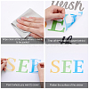 Translucent PVC Self Adhesive Wall Stickers STIC-WH0015-008-6