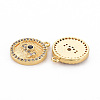 Brass Cubic Zirconia Charms KK-N233-091-NF-2