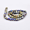 Full Multi-color Plated Glass Faceted Flat Round Beads Strands EGLA-A033-6mm-FP05-2