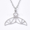 Non-Tarnish 201 Stainless Steel Pendant Necklaces NJEW-T009-JN075-1-45-1