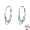 925 Sterling Silver Leverback Hoop Earring Findings STER-M104-02S-6