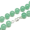 Natural Malaysia Jade Beaded Necklaces NJEW-S405-18-2