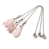 Natural Rose Quartz Dowsing Pendulum Big Pendants G-H286-03P-03-1