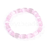 Dyed Natural Selenite Column Beaded Stretch Bracelets for Women BJEW-I312-05E-4