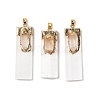 Natural Quartz Crystal & Selenite Big Pendants G-H084-09G-01-1