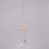 Moon Brass Wind Chime Ornament HJEW-TAC0009-03G-1