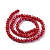 Electroplate Opaque Solid Color Glass Beads Strands X1-EGLA-A034-P6mm-L04-2