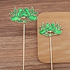 Flower Alloy Enamel Hair Stick Finding PW-WG0A83D-08-1