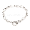 Tarnish Resistant Unisex 304 Stainless Steel Figaro Chain Bracelets BJEW-H541-06A-P-1