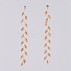 Electroplate Glass Beads Dangle Stud Earrings EJEW-JE03820-03-3