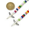 Acrylic Beads & Alloy Bookmark AJEW-JK00357-4