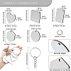 Sublimation Blanks Keychains AJEW-CJC0015-003-2