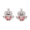 Halloween Theme Rack Plating Luminous Alloy Enamel Pendants ENAM-N056-232P-1-2