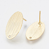 Brass Stud Earring Findings X-KK-Q750-064G-2