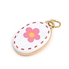 304 Stainless Steel Enamel Pendants STAS-B138-04G-2