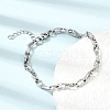4.5MM 304 Stainless Steel Twisted Oval Link Chain Bracelets for Man and Women SA-CBAB767-17B-P-1