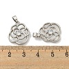 Brass Micro Pave Clear Cubic Zirconia Pendants KK-A214-07P-3