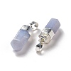 Natural Blue Lace Agate Pendants X-G-G737-08G-S-3