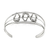 Non-Tarnish 304 Stainless Steel Hollow Open Cuff Bangles BJEW-Q348-03P-05-3