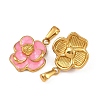 304 Stainless Steel Enamel Pendants STAS-P438-12B-G-2
