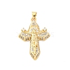 Brass Micro Pave Cubic Zirconia Pendants KK-S510-14G-1