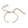 Braided Cotton Cord Bracelet Making MAK-L043-02G-06-1