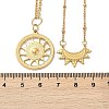 304 Stainless Steel Stackable Double Layer Pendant Necklaces for Women NJEW-S435-02G-E-5