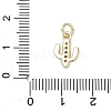 Brass Micro Pave Cubic Zirconia Charms LS-KK-K368-04A-G-3