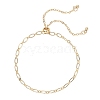 Brass Cable & Figaro Chain Slider Bracelets for Women BJEW-JB13156-2