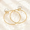 304 Stainless Steel Hoop Earrings for Women EJEW-U043-01G-2