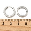 Tarnish Resistant Frosted 304 Stainless Steel Huggie Hoop Earrings for Women EJEW-C096-31B-P-4