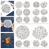 4 Sheets 11.6x8.2 Inch Stick and Stitch Embroidery Patterns DIY-WH0455-033-1