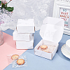 Marble Pattern Foldable Creative Kraft Paper Box CON-WH0077-13B-6