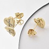 Rack Plating Brass Micro Pave Clear Cubic Zirconia Stud Earrings EJEW-K299-01G-X-3